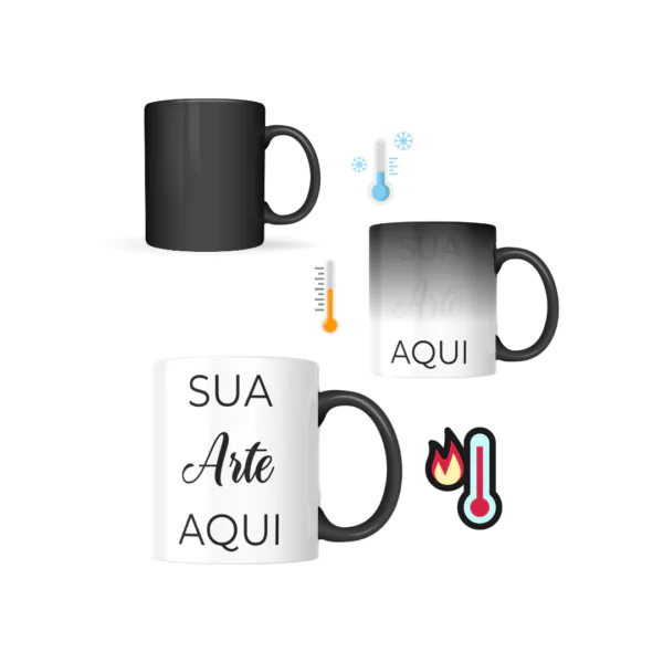 Caneca e Caneca Mágica personalizados para empresas